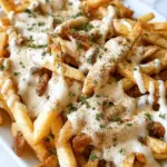 Delicious Louisiana Voodoo Fries loaded with cheese and spicy toppings, perfect for game day snacks.